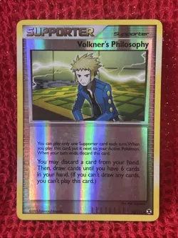 Volkner's Philosophy 98/111 Reverse Holo Pokemon Rising Rivals - MP - Image 1