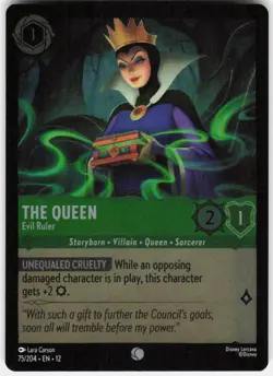The Queen Evil Ruler Foil 75/204 Wilds Unknown Disney Lorcana - Image 1
