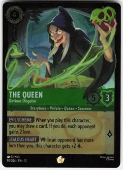 The Queen Devious Disguise Foil 90/204 Wilds Unknown Disney Lorcana - Image 1