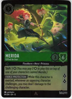 Merida Gifted Archer Foil 89/204 Wilds Unknown Disney Lorcana - Image 1