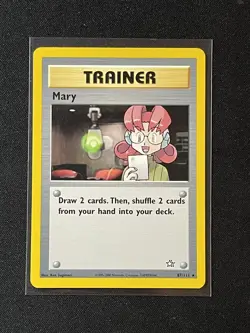 Pokemon - Mary 87/111 Non-Holo Trainer - Neo Genesis Unlimited WOTC Vintage - NM - Image 1