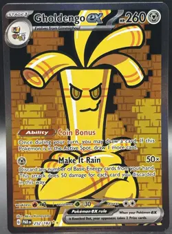 Pokemon TCG - Gholdengo ex - 252/182 Sv04: Paradox Rift Holo - NM - Image 1