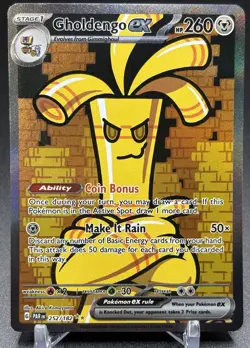 Pokemon TCG - Gholdengo ex - 252/182 Sv04: Paradox Rift Holo - NM - Image 3