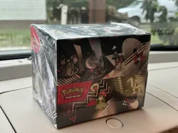 Pokemon TCG Black Bolt/White Flare Mini Tins Display Box *BROKEN SEAL* On Side - Image 1
