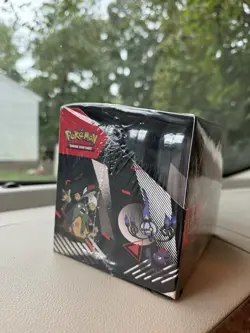 Pokemon TCG Black Bolt/White Flare Mini Tins Display Box *BROKEN SEAL* On Side - Image 4