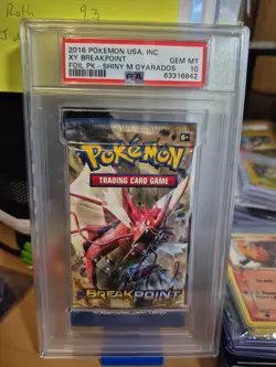 2016 POKEMON XY Breakpoint FOIL PACK Shiny Mega Gyarados PSA 10 GemMint 63316842 - Image 1