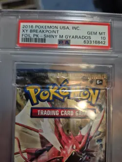 2016 POKEMON XY Breakpoint FOIL PACK Shiny Mega Gyarados PSA 10 GemMint 63316842 - Image 3