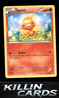 Torchic 25/160 Pokemon Common XY - Primal Clash Card NM - Image 1