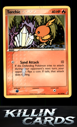 Torchic - 066/100 66/100 Pokemon Common Crystal Guardians Card LP - Image 1