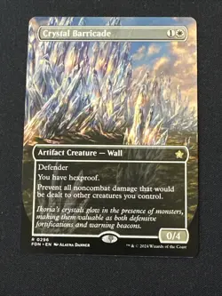 MTG - Crystal Barricade (Borderless) - Foundations - Image 1