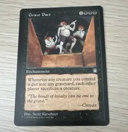 Magic: The Gathering Grave Pact Stronghold Rare Enchantment Regular 1998 English - Image 1
