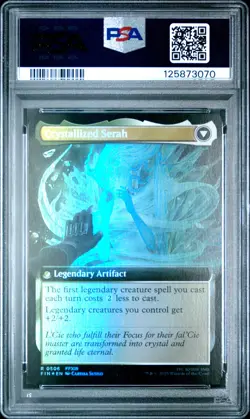 2025 MTG FINAL FANTASY EXTENDED ART-FOIL CRYSTALLIZED SERAH/SERAH FARRON PSA 9 - Image 2
