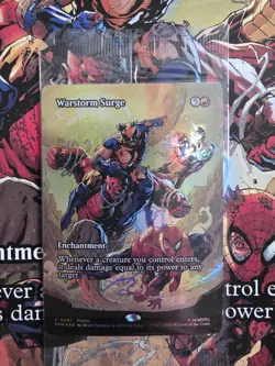 MTG Warstorm Surge P 001 Promo w/ Avengers Armageddon Variant Comic - Image 2