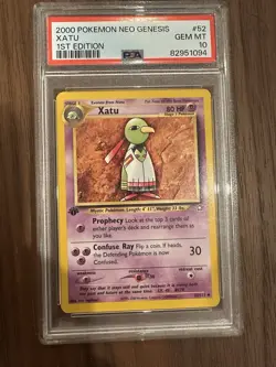 Pokemon 2000 Neo Genesis 1st Edition XATU #52 PSA 10 GEM MINT - Image 1