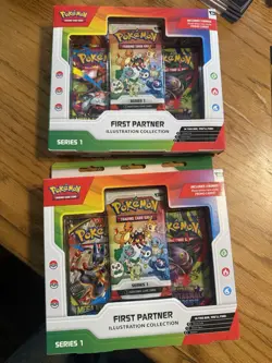 Two Pokemon TCG First Partner Illustration Collection Series 1 Box 3 Promo - Image 1