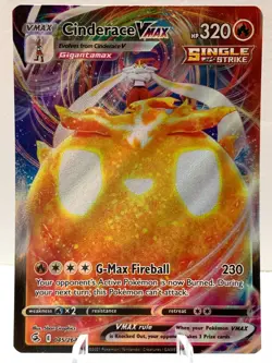Pokemon Cinderace VMAX 045/264 Fusion Strike Sword & Shield ULTRA RARE - Image 2
