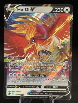 Pokemon Ho-Oh V 140/195 Silver Tempest Ultra Rare Full Art Holo - Image 1