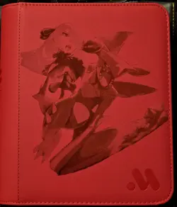 Pokemon Cynthia Garchomp 4 Pocket Top Loader Engraved Binder - Image 1