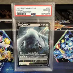 2022 POKEMON SWORD & SHIELD SILVER TEMPEST #138 LUGIA V PSA 10 - Image 1