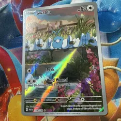 Pokemon TCG Paradox Rift Swablu 213/182 Illustration Rare - Image 1