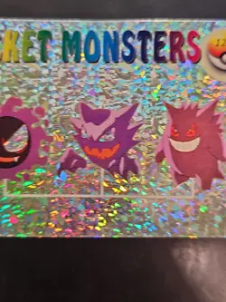 1999 Vintage Pocket Monsters Vending Prism - Gengar, Haunter, Gastly #1201 NM - Image 3