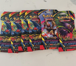 Pokemon TCG: Mega Evolution Phantasmal Flames Sleeved Booster Pack LOT OF 6 - Image 1