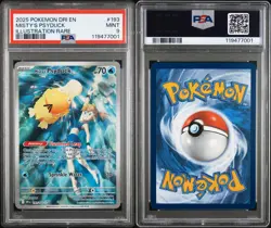 2025 POKEMON DRI EN-DESTINED RIVALS ILLUSTRATION RARE #193 MISTY'S PSYDUCK PSA 9 - Image 3