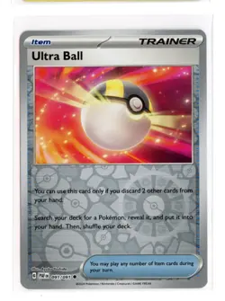 Ultra Ball 091/091 Uncommon Reverse Holo SV: Paldean Fates Pokemon TCG NM - Image 1