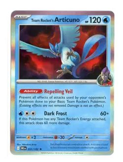 Team Rocket's Articuno 051/182 Rare Holo SV10: Destined Rivals Pokemon TCG NM - Image 1