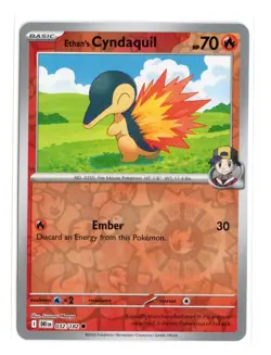 Ethan's Cyndaquil 032/182 Common Reverse Holo SV10: Destined Rivals Pokemon NM - Image 1