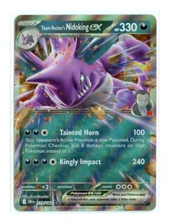 Team Rocket's Nidoking ex 119/182 Double Rare Holo Destined Rivals Pokemon NM - Image 1