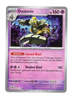 Dusknoir (Poke Ball Pattern) 037/131 Rare Holo Prismatic Evolutions Pokemon NM - Image 1