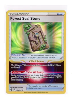 Forest Seal Stone 156/195 Holo Rare Holo SWSH12: Silver Tempest Pokemon TCG NM - Image 1