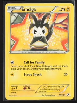 Emolga 49/113 Uncommon Legendary Treasures Pokemon Lightly Played - Image 1
