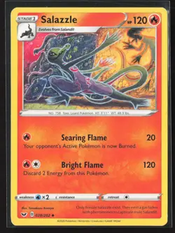 Salazzle 028/202 Uncommon Sword & Shield Pokemon Lightly Played - Image 1