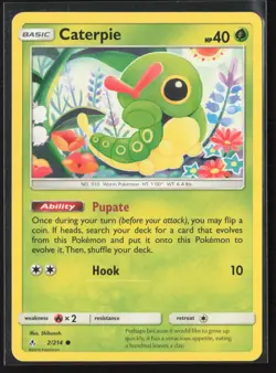 Caterpie 2/214 Common Unbroken Bonds Pokemon Near Mint - Image 1