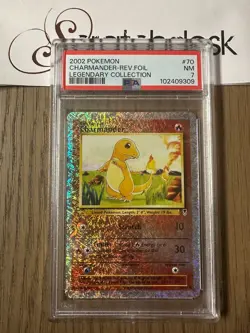 PSA 7 - Pokemon CHARMANDER 70/110 Reverse Holo - LEGENDARY COLLECTION Fireworks - Image 1
