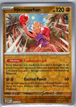 Hitmonchan 107/165 Reverse Holo SV: Scarlet & Violet 151 - Pokemon Card - NM - Image 1