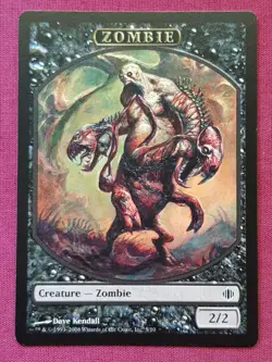 Magic The Gathering SHARDS OF ALARA ZOMBIE TOKEN card MTG - Image 1