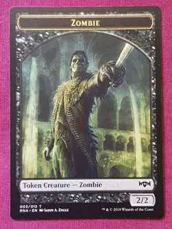 Magic The Gathering RAVNICA ALLEGIANCE ZOMBIE TOKEN card MTG - Image 1