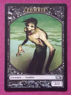Magic The Gathering 2010 CORE SET M10 ZOMBIE token card MTG - Image 1
