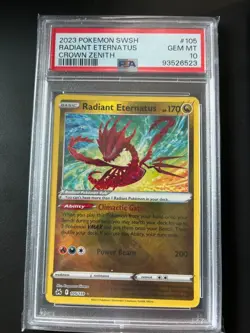 Pokemon TCG Radiant Eternatus Crown Zenith 105/159 Holo Radiant Rare PSA 10 - Image 1
