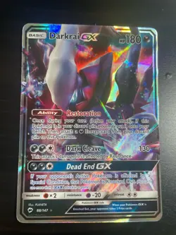 Darkrai GX - 88/147 - Pokemon Burning Shadows Sun & Moon Ultra Rare Card NM - Image 2