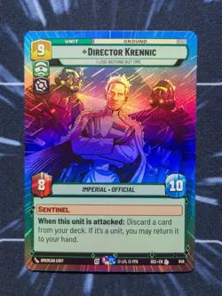Star Wars Unlimited: Director Krennic - I Lose Nothing But Time Hyperspace Foil - Image 1