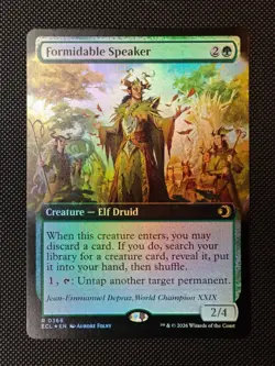 Formidable Speaker – Extended Art Foil – Lorwyn Eclipsed - ECL – #366 – NM - Image 1