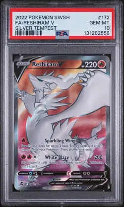 Pokemon Silver Tempest Reshiram 172/195 PSA 10 GEM MINT - Image 1