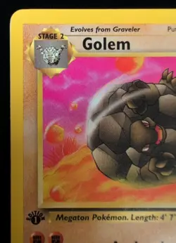 Golem 1st Edition 36/62 Pokemon Fossil Pack Fresh - Image 2