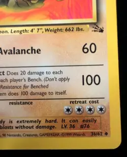 Golem 1st Edition 36/62 Pokemon Fossil Pack Fresh - Image 4