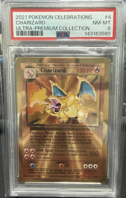 2021 POKEMON CELEBRATIONS ULTRA-PREMIUM COLLECTION #4 CHARIZARD PSA 8 - Image 1