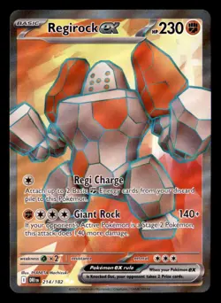 REGIROCK EX 214/182 ULTRA RARE DESTINED RIVALS POKEMON NEAR MINT - Image 1
